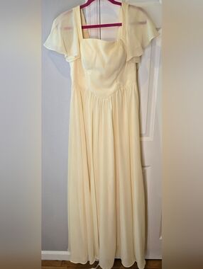 Elegant Cream Chiffon Maxi Dress